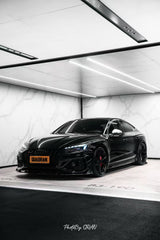 Audi RS5 B9.5 2020 2021 2022 2023 2024 2025 with Aftermarket Parts - AE Style Front Canards Carbon Fiber from ArmorExtend