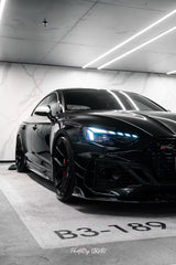 Audi RS5 B9.5 2020 2021 2022 2023 2024 2025with Aftermarket Parts - AE Style Front Lip Carbon Fiber from ArmorExtend