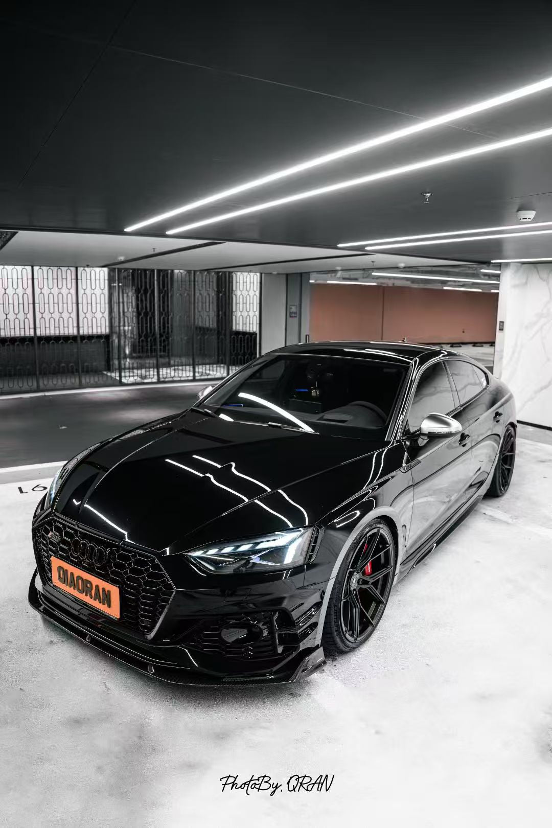 Audi RS5 B9.5 2020 2021 2022 2023 2024 2025with Aftermarket Parts - AE Style Front Lip Carbon Fiber from ArmorExtend