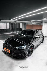 Audi RS5 B9.5 2020 2021 2022 2023 2024 2025 with Aftermarket Parts - AE Style Front Canards Carbon Fiber from ArmorExtend