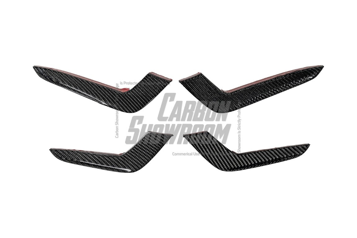Audi RS5 B9.5 2020 2021 2022 2023 2024 with Aftermarket Parts - AE Style Front Canards Carbon Fiber from ArmorExtend