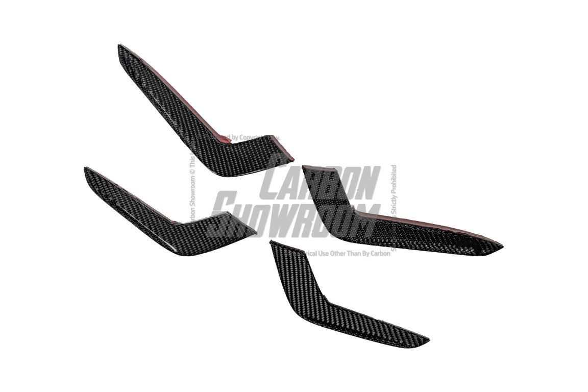 Audi RS5 B9.5 2020 2021 2022 2023 2024 with Aftermarket Parts - AE Style Front Canards Carbon Fiber from ArmorExtend