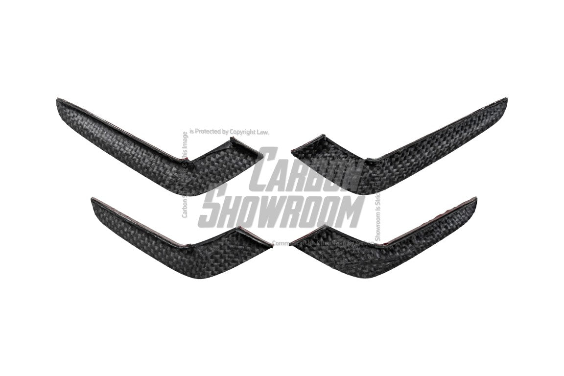 Audi RS5 B9.5 2020 2021 2022 2023 2024 with Aftermarket Parts - AE Style Front Canards Carbon Fiber from ArmorExtend