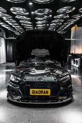 Audi RS5 B9.5 2020 2021 2022 2023 2024 2025 with Aftermarket Parts - AE V2 Style Front Canards Dry Pre-preg Carbon Fiber from ArmorExtend