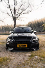 Audi RS5 B9.5 2020 2021 2022 2023 2024 2025 with Aftermarket Parts - AE V2 Style Front Lip Dry Pre-preg Carbon Fiber from ArmorExtend