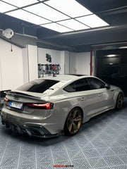 Audi RS5 B9.5 2020 2021 2022 2023 2024 2025 with Aftermarket Parts - AE V2 Style Rear Diffuser & Canards Dry Pre-preg Carbon Fiber from ArmorExtend