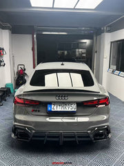 Audi RS5 B9.5 2020 2021 2022 2023 2024 2025 with Aftermarket Parts - AE V2 Style Rear Diffuser & Canards Dry Pre-preg Carbon Fiber from ArmorExtend