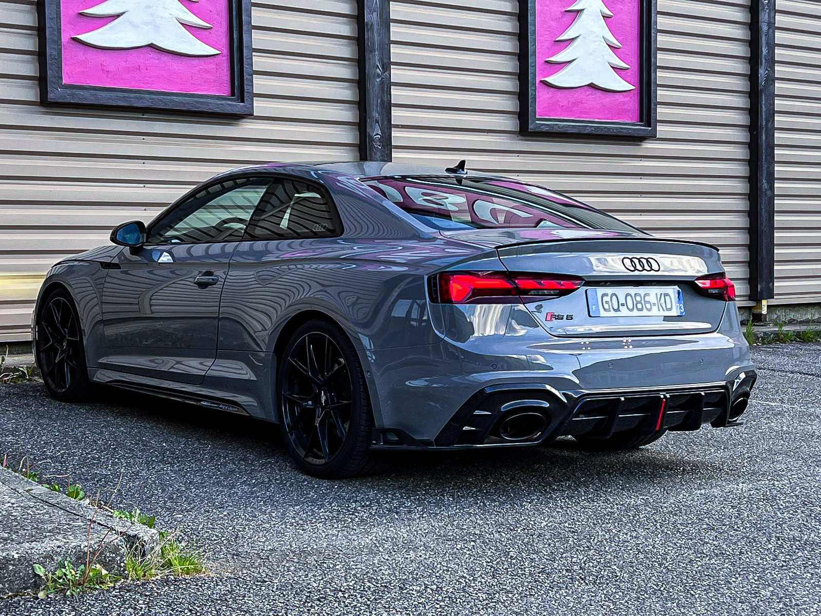 Audi RS5 B9.5 2020 2021 2022 2023 2024 with Aftermarket Parts - AE Style Rear Diffuser Carbon Fiber from ArmorExtend