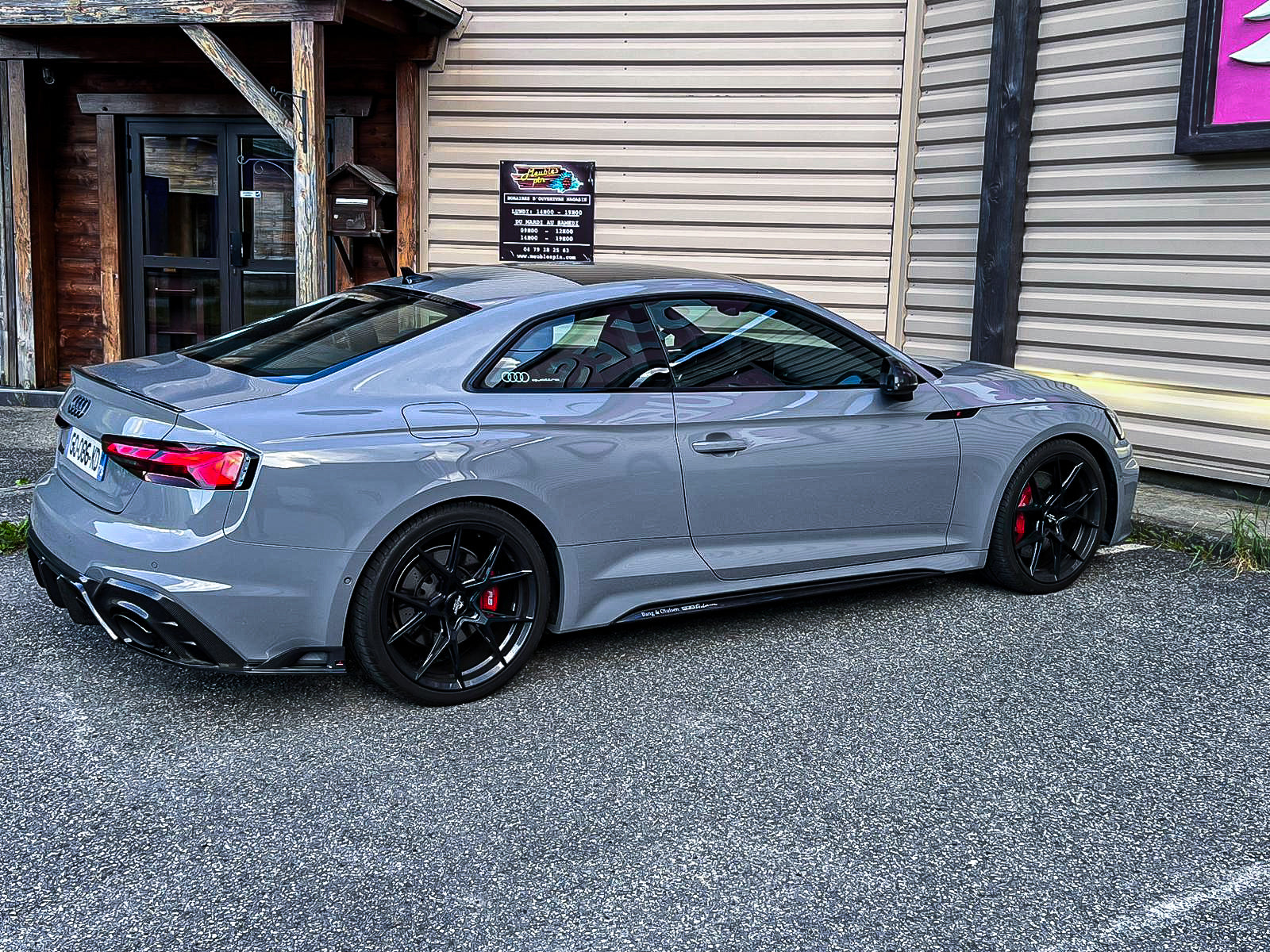 Audi RS5 B9.5 2020 2021 2022 2023 2024 with Aftermarket Parts - AE Style Rear Diffuser Carbon Fiber from ArmorExtend