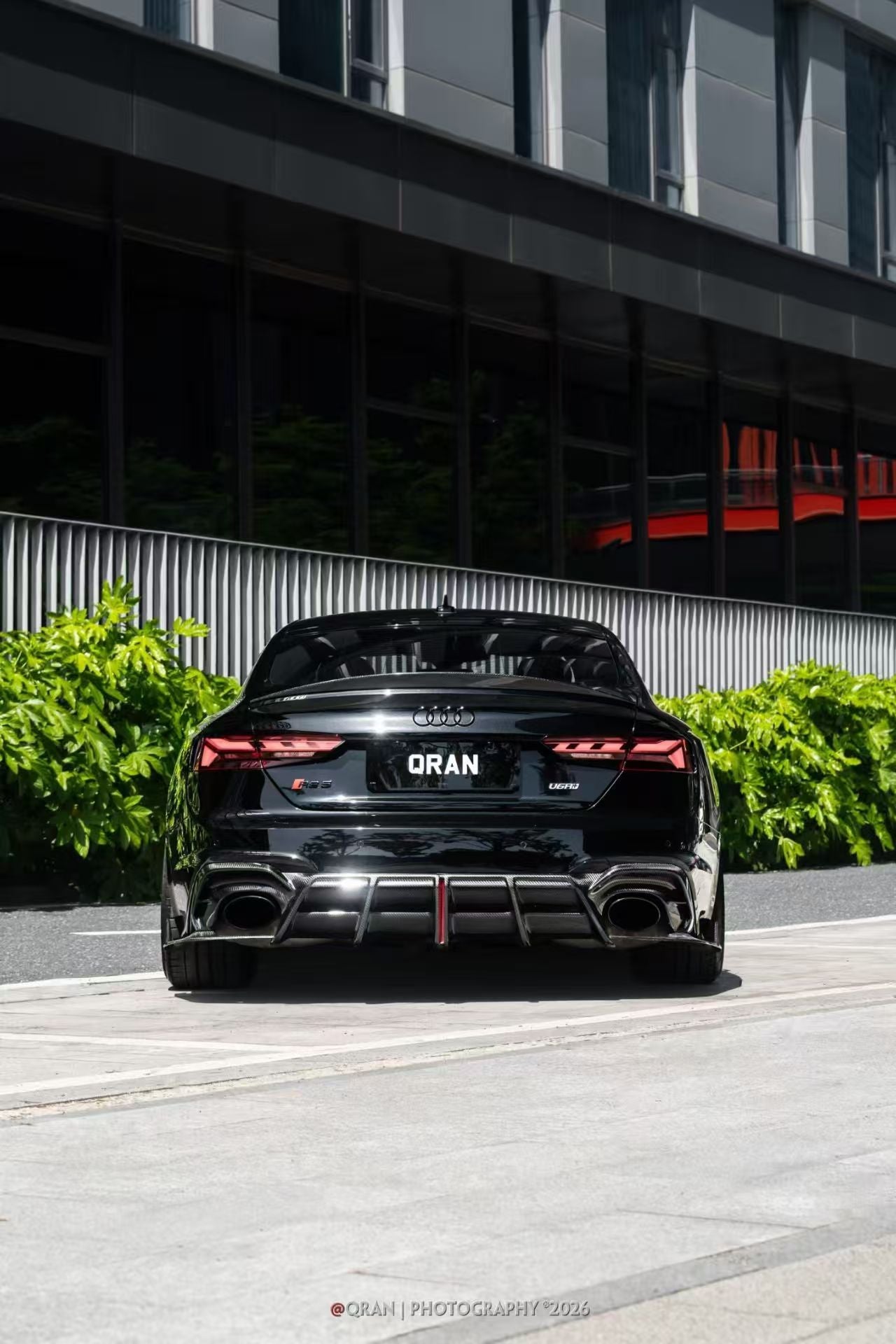 Audi RS5 B9.5 2020 2021 2022 2023 2024 2025 with Aftermarket Parts - AE V2 Style Rear Diffuser & Canards Dry Pre-preg Carbon Fiber from ArmorExtend