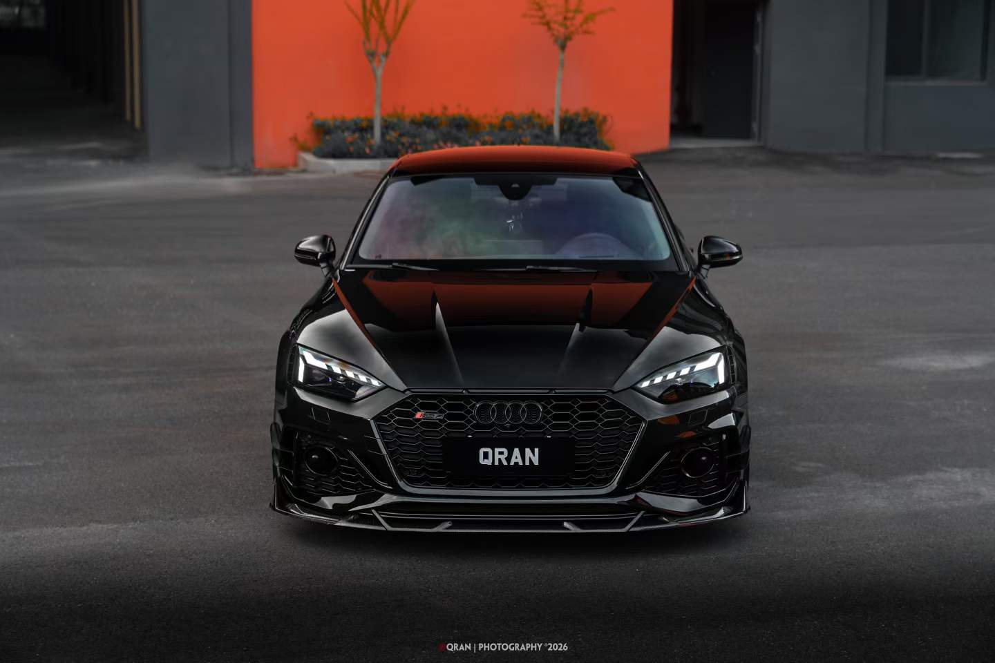Audi RS5 B9.5 2020 2021 2022 2023 2024 2025 with Aftermarket Parts - AE V2 Style Front Lip Dry Pre-preg Carbon Fiber from ArmorExtend
