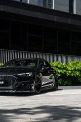 Audi RS5 B9.5 2020 2021 2022 2023 2024 2025 with Aftermarket Parts - AE V2 Style Front Lip Dry Pre-preg Carbon Fiber from ArmorExtend