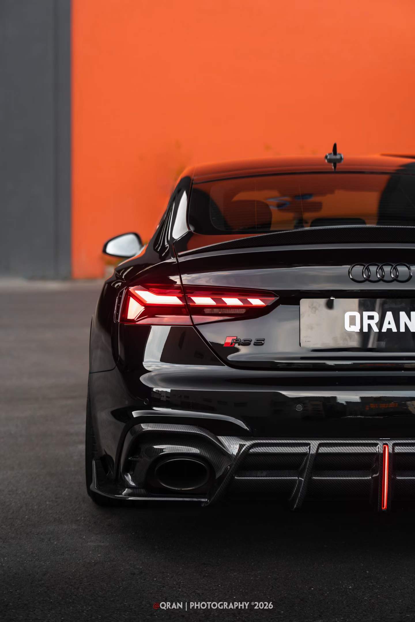 Audi RS5 B9.5 2020 2021 2022 2023 2024 2025 with Aftermarket Parts - AE V2 Style Rear Diffuser & Canards Dry Pre-preg Carbon Fiber from ArmorExtend