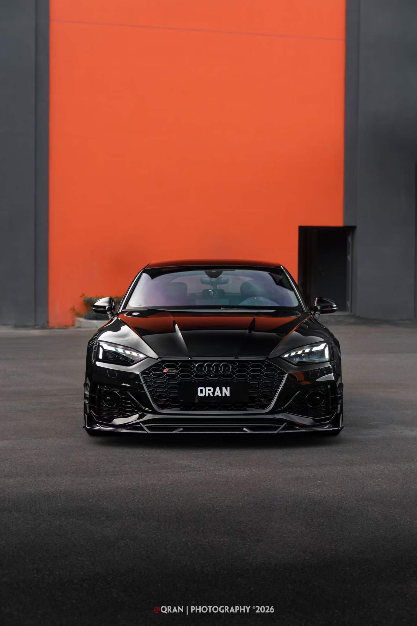 Audi RS5 B9.5 2020 2021 2022 2023 2024 2025 with Aftermarket Parts - AE V2 Style Front Canards Dry Pre-preg Carbon Fiber from ArmorExtend