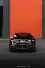 Audi RS5 B9.5 2020 2021 2022 2023 2024 2025 with Aftermarket Parts - AE V2 Style Rear Diffuser & Canards Dry Pre-preg Carbon Fiber from ArmorExtend
