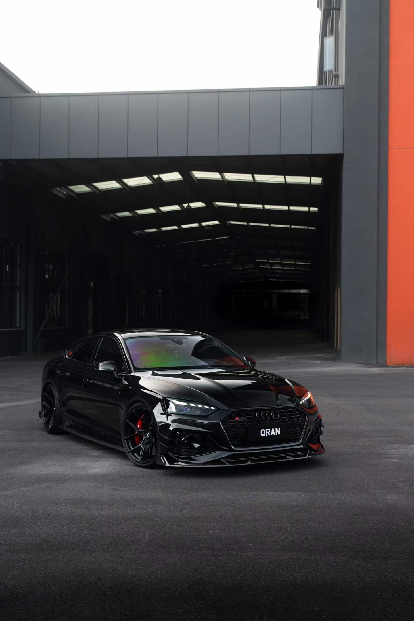 Audi RS5 B9.5 2020 2021 2022 2023 2024 2025 with Aftermarket Parts - AE V2 Style Front Canards Dry Pre-preg Carbon Fiber from ArmorExtend