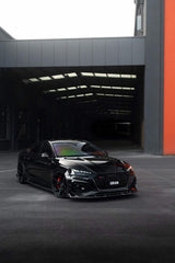 Audi RS5 B9.5 2020 2021 2022 2023 2024 2025 with Aftermarket Parts - AE V2 Style Front Canards Dry Pre-preg Carbon Fiber from ArmorExtend