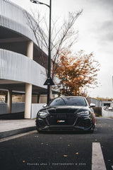 Audi RS5 B9.5 2020 2021 2022 2023 2024 2025 with Aftermarket Parts - AE Style Front Canards Carbon Fiber from ArmorExtend