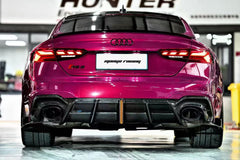 Audi RS5 B9.5 2020 2021 2022 2023 2024 2025 with Aftermarket Parts - AE V2 Style Rear Diffuser & Canards Dry Pre-preg Carbon Fiber from ArmorExtend