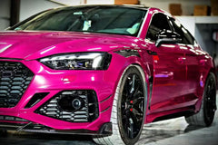 Audi RS5 B9.5 2020 2021 2022 2023 2024 2025 with Aftermarket Parts - AE V2 Style Front Lip Dry Pre-preg Carbon Fiber from ArmorExtend