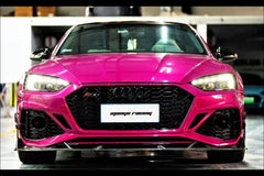 Audi RS5 B9.5 2020 2021 2022 2023 2024 2025 with Aftermarket Parts - AE V2 Style Front Lip Dry Pre-preg Carbon Fiber from ArmorExtend