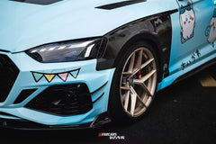 Audi RS5 B9.5 2020 2021 2022 2023 2024 2025 with Aftermarket Parts - AE Style Front Canards Carbon Fiber from ArmorExtend