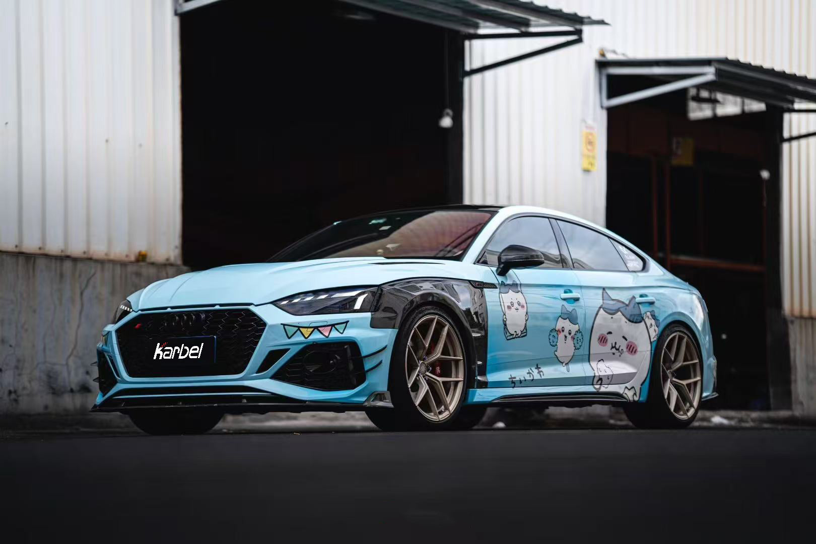 Audi RS5 B9 B9.5 2017 2018 2019 2020 2021 2022 2023 2024 2025 with Aftermarket Parts - AE Style Front Fenders Carbon Fiber from ArmorExtend