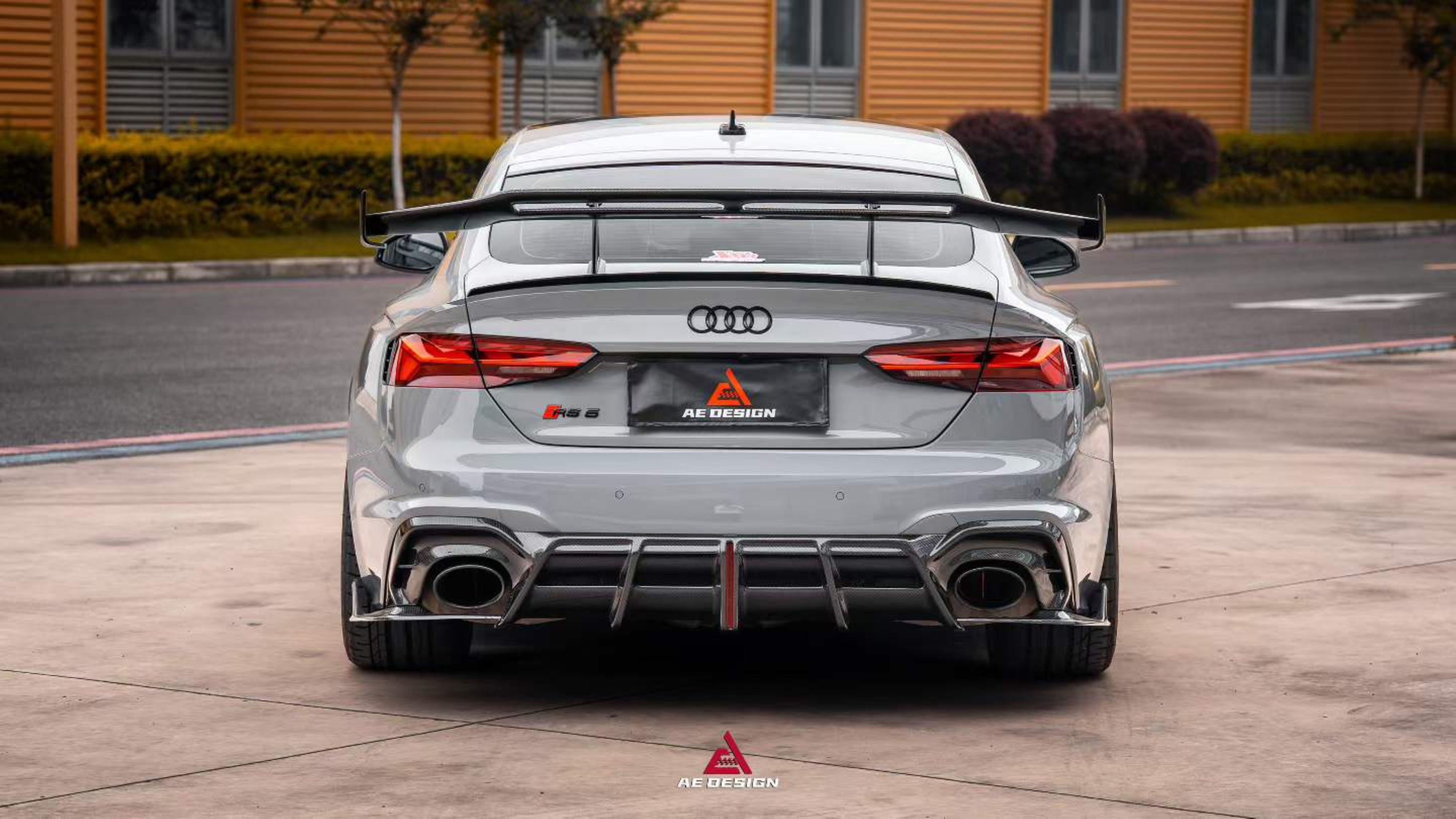Audi RS5 B9.5 2020 2021 2022 2023 2024 2025 with Aftermarket Parts - AE V2 Style Rear Diffuser & Canards Dry Pre-preg Carbon Fiber from ArmorExtend