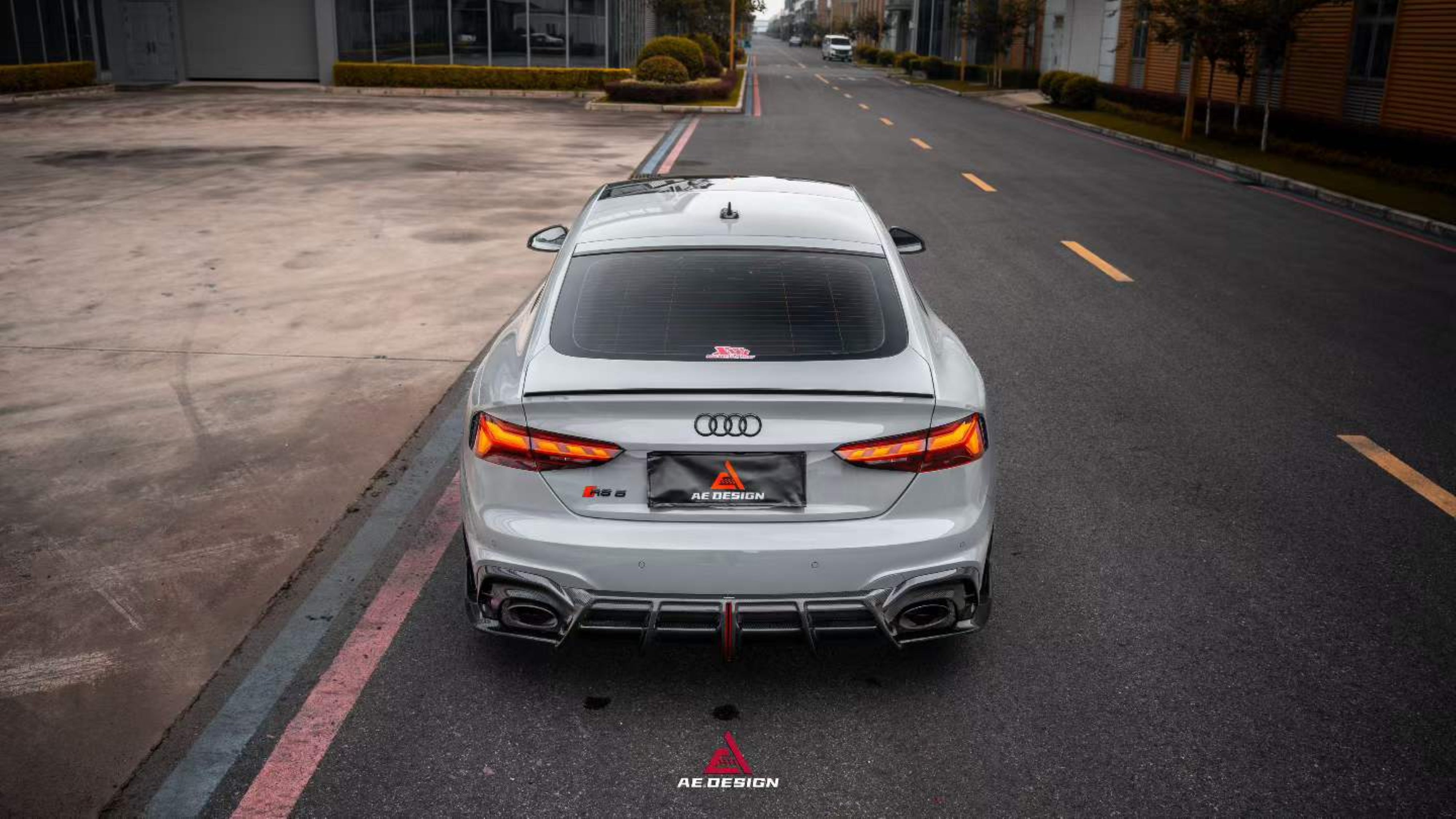 Audi RS5 B9.5 2020 2021 2022 2023 2024 2025 with Aftermarket Parts - AE V2 Style Rear Diffuser & Canards Dry Pre-preg Carbon Fiber from ArmorExtend