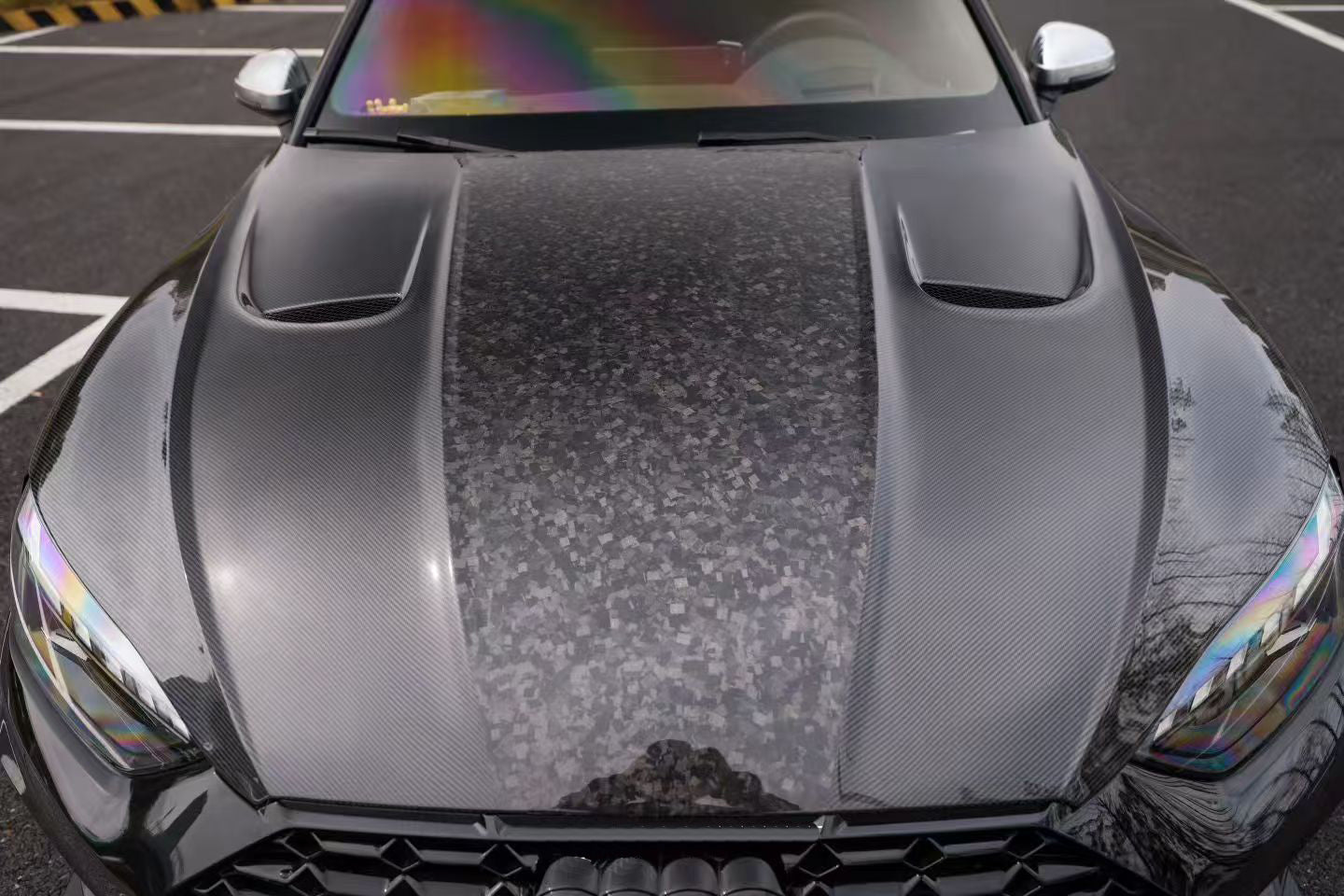 Audi RS5 S5 A5 B9 B9.5 2017 2018 2019 2020 2021 2022 2023 2024 2025 with Aftermarket Parts - AE Style Hood Bonnet Carbon Fiber from ArmorExtend