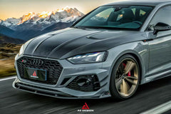 Audi RS5 S5 A5 B9 B9.5 2017 2018 2019 2020 2021 2022 2023 2024 2025 with Aftermarket Parts - AE Style Hood Bonnet Carbon Fiber from ArmorExtend