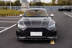 Audi RS5 S5 A5 B9 B9.5 2017 2018 2019 2020 2021 2022 2023 2024 2025 with Aftermarket Parts - AE Style Hood Bonnet Carbon Fiber from ArmorExtend