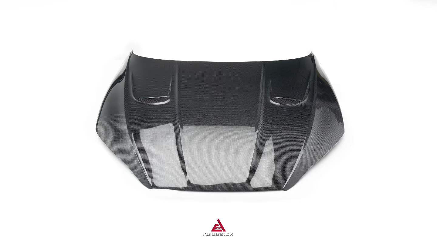 Audi RS5 S5 A5 B9 B9.5 2017 2018 2019 2020 2021 2022 2023 2024 with Aftermarket Parts - AE Style Hood Bonnet Carbon Fiber from ArmorExtend