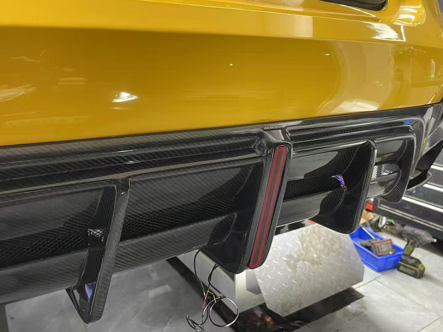 Audi RS6 C8 2020 2021 2022 2023 2024 & RS7 C8 2020 2021 2022 2023 2024 with Aftermarket Parts - AE Rear Diffuser & Canards?Carbon Fiber?from ArmorExtend