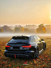 Audi RS6 C8 2020 2021 2022 2023 2024 & RS7 C8 2020 2021 2022 2023 2024 with Aftermarket Parts - AE Rear Diffuser & Canards Pre-preg Carbon Fiber from ArmorExtend