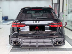 Audi RS6 C8 2020 2021 2022 2023 2024 & RS7 C8 2020 2021 2022 2023 2024 with Aftermarket Parts - AE Rear Diffuser & Canards Carbon Fiber?from ArmorExtend