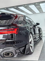 Audi RS6 C8 2020 2021 2022 2023 2024 & RS7 C8 2020 2021 2022 2023 2024 with Aftermarket Parts - AE Rear Diffuser & Canards Carbon Fiber?from ArmorExtend