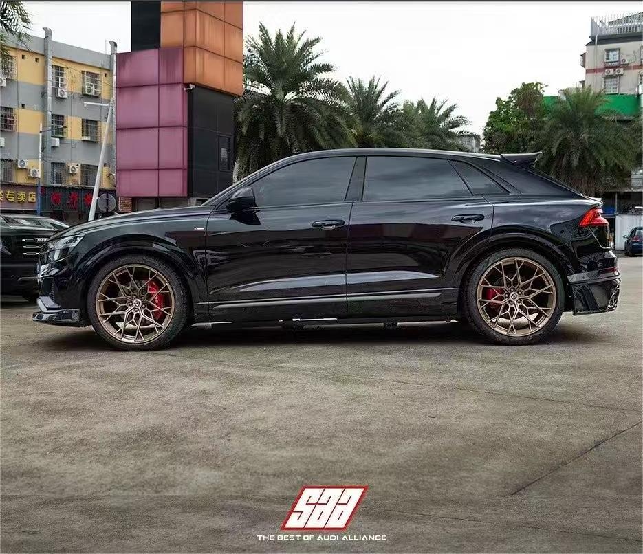 Audi RSQ8 2021 2022 2023 2024 SQ8 Q8 (requires you to upgrade the exhaust tips to RSQ8 version) 2020 2021 2022 2023 2024 with Aftermarket Parts - AE Rear Diffuser Pre-Preg Carbon Fiber from ArmorExtend