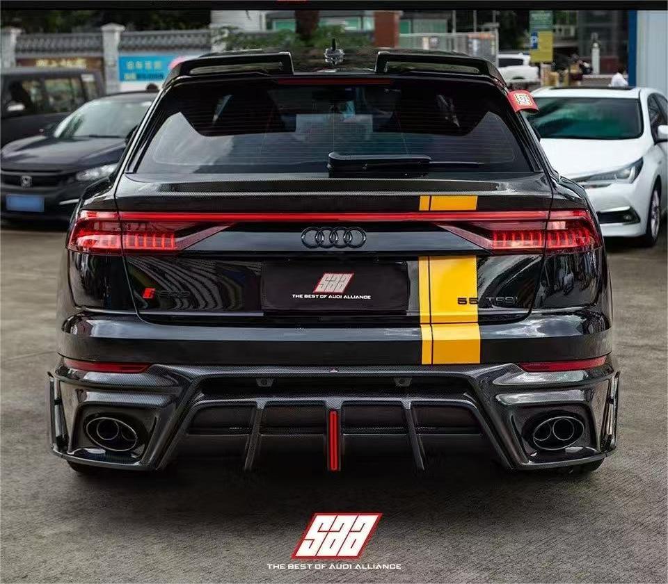 Audi RSQ8 2021 2022 2023 2024 SQ8 Q8 (requires you to upgrade the exhaust tips to RSQ8 version) 2020 2021 2022 2023 2024 with Aftermarket Parts - AE Rear Diffuser Pre-Preg Carbon Fiber from ArmorExtend