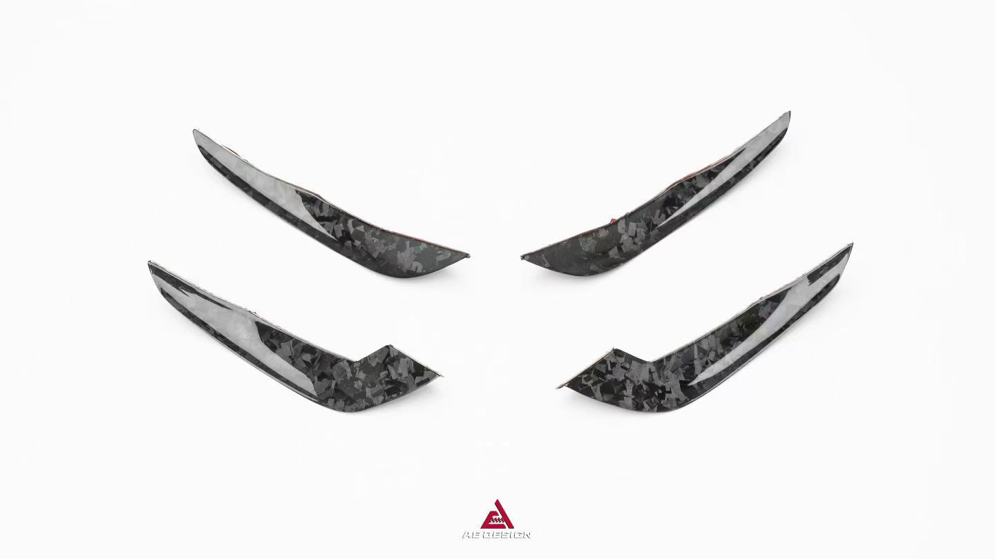 Audi RSQ8 2021 2022 2023 2024 with Aftermarket Parts - AE Style  Front Canards Carbon Fiber from ArmorExtend
