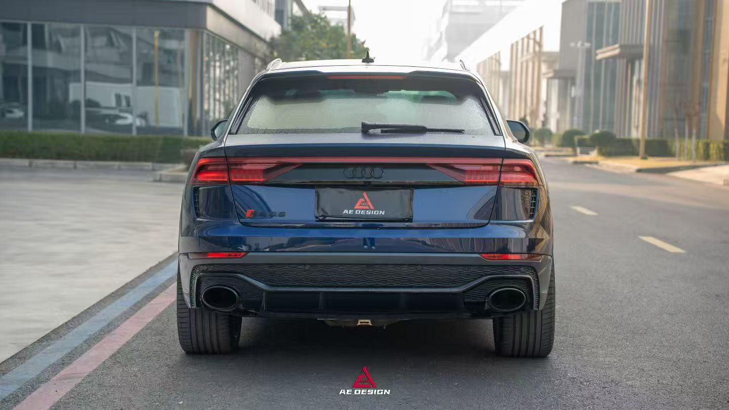 Audi Q8 SQ8 RSQ8 2020 2021 2022 2023 2024 with Aftermarket Parts - AE Rear Spoiler?Carbon Fiber?from ArmorExtend