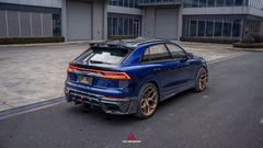 Audi RSQ8 2021 2022 2023 2024 SQ8 Q8 (requires you to upgrade the exhaust tips to RSQ8 version) 2020 2021 2022 2023 2024 with Aftermarket Parts - AE Rear Diffuser Pre-Preg Carbon Fiber from ArmorExtend