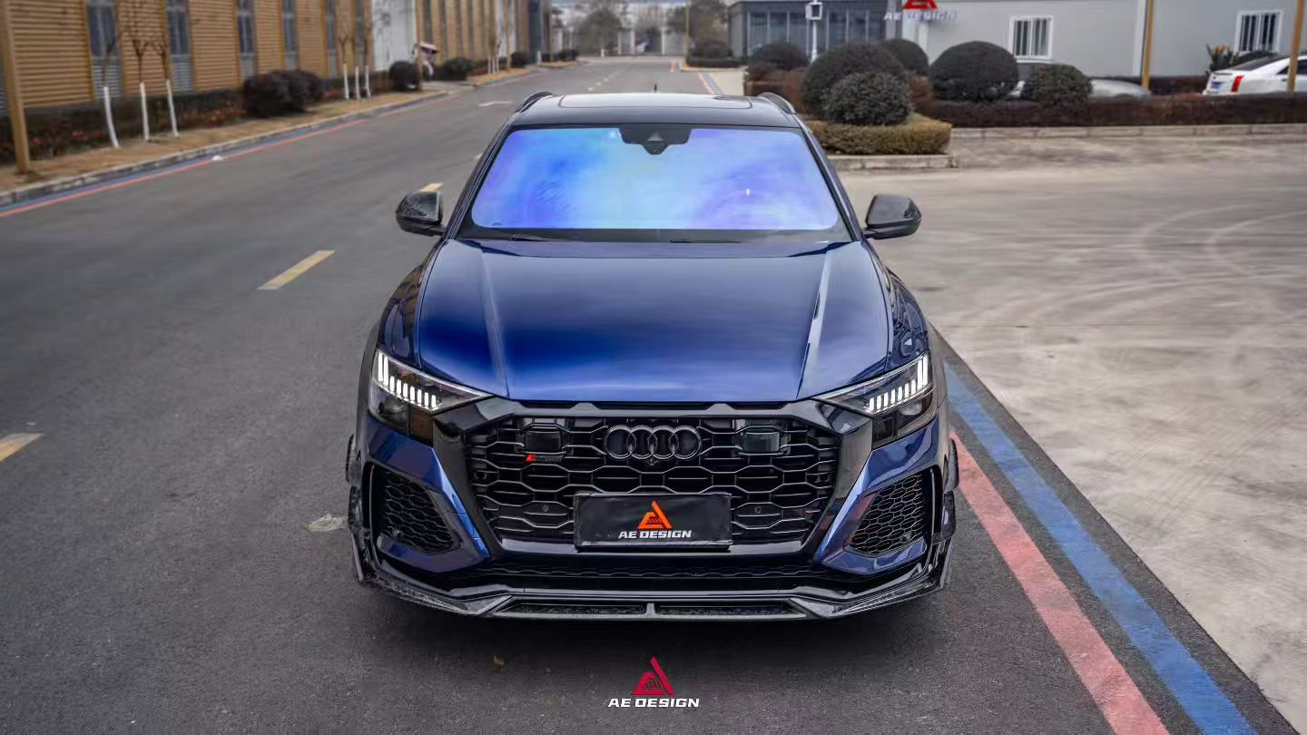 Audi RSQ8 2021 2022 2023 2024 with Aftermarket Parts - AE Style? Front Canards Carbon Fiber from ArmorExtend