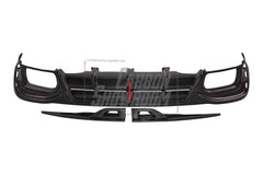 Audi S4 / A4 (With S-line Bumper) B9.5 2020 2021 2022 2023 2024 with Aftermarket Parts - AE / Plustic Style Rear Diffuser & Canards Carbon Fiber / ABS