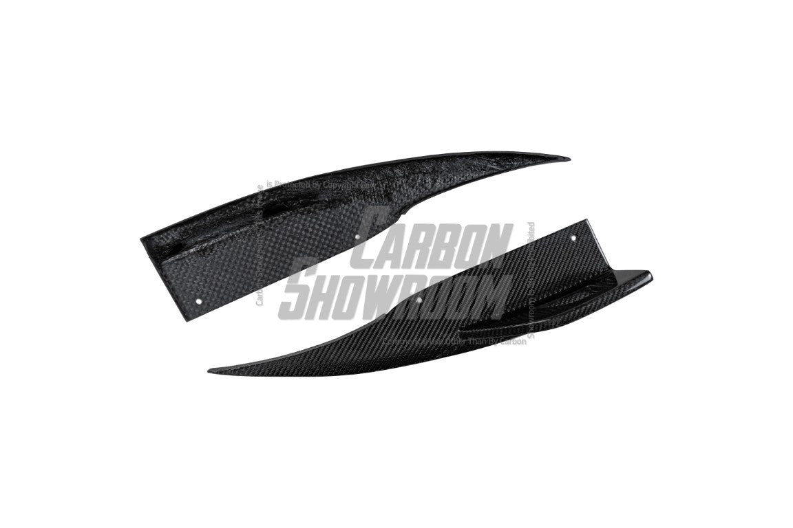 Audi S4 / A4 (With S-line Bumper) B9.5 2020 2021 2022 2023 2024 with Aftermarket Parts - AE / Plustic Style Rear Diffuser & Canards Carbon Fiber / ABS