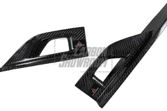 Audi S4 / A4 (With S-line Bumper) B9.5 2020 2021 2022 2023 2024 with Aftermarket Parts - AE / Plustic Style Rear Diffuser & Canards Carbon Fiber / ABS