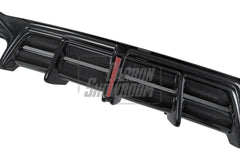Audi S4 / A4 (With S-line Bumper) B9.5 2020 2021 2022 2023 2024 with Aftermarket Parts - AE / Plustic Style Rear Diffuser & Canards Carbon Fiber / ABS