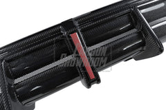 Audi S4 / A4 (With S-line Bumper) B9.5 2020 2021 2022 2023 2024 with Aftermarket Parts - AE / Plustic Style Rear Diffuser & Canards Carbon Fiber / ABS