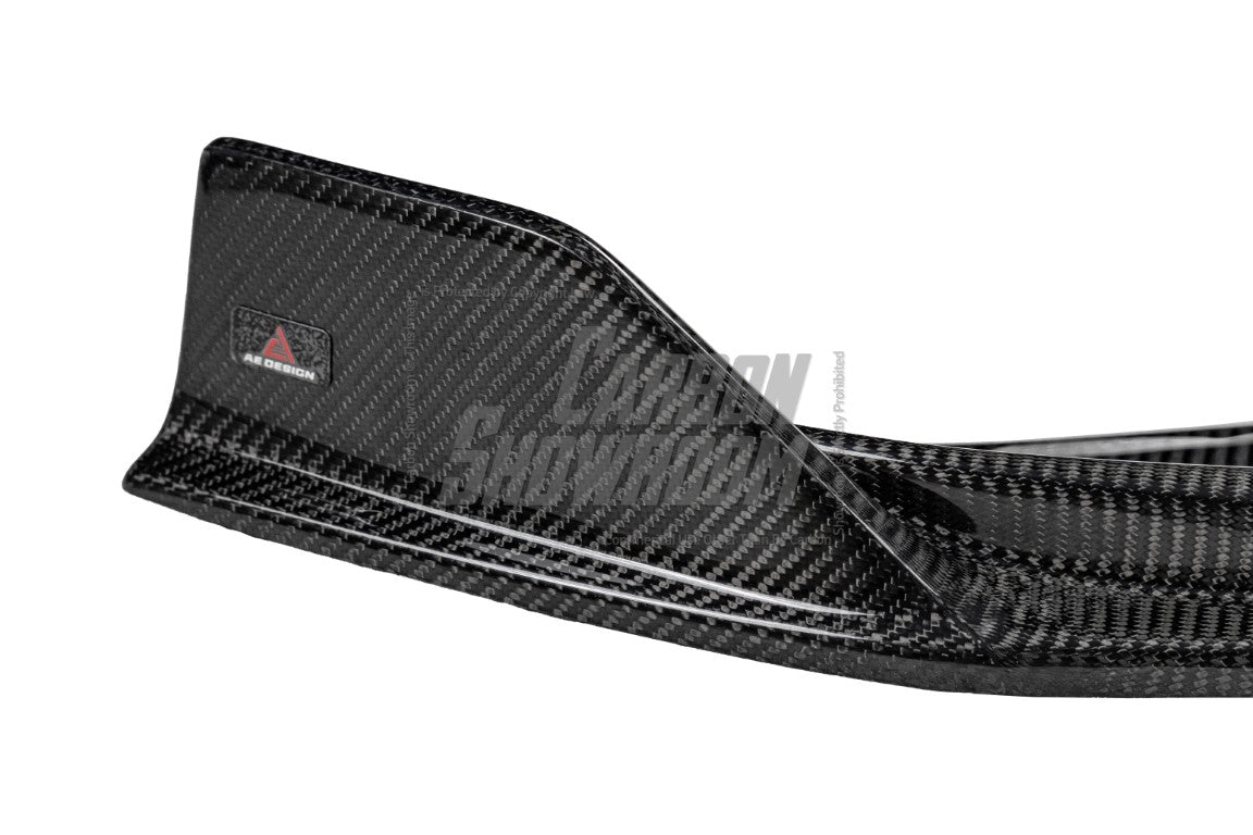 Audi S4 / A4 (With s-line Bumper, does not fit base model) B9.5 2020-ON with Aftermarket Parts - AE V2 Carbon Fiber & ABS Front Lip from ArmorExtend 