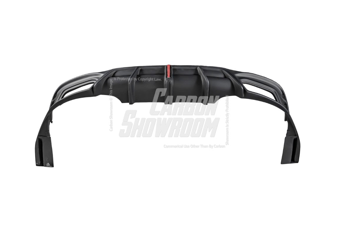 Audi S4 / A4 (With S-line Bumper) B9.5 2020 2021 2022 2023 2024 with Aftermarket Parts - AE / Plustic Style Rear Diffuser & Canards Carbon Fiber / ABS
